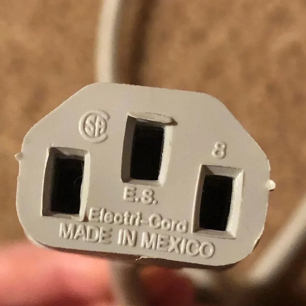 I-sheng 18AWGX3C Power Cord Used on 2003 HP Desktop